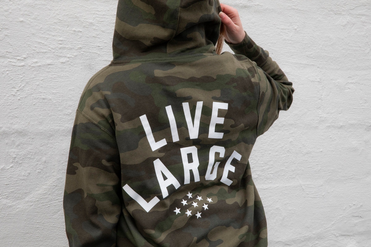 LVLG Camo Zip Up Hoodie